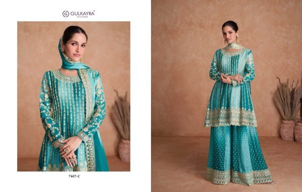 Gulkayra Designer Present   Vaani vol 2 Free size Embrodery Sharara Collection  Designer Plazzo Salwar Suits Wholesale