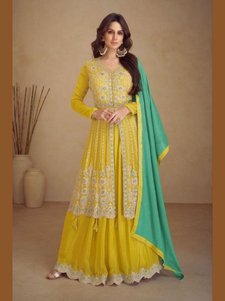 Gulkayra Designer Real Chinon Suits Collection  Designer Plazzo Salwar Suits Wholesale