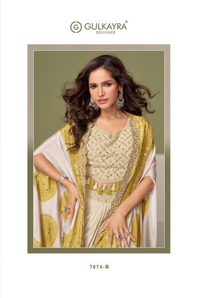Gulkayra Yellow Designer Ruhi Real Chinon Embroidered 3 Piece Suit Set at Manufacturer Rate Designer Plazzo Salwar Suits Wholesale