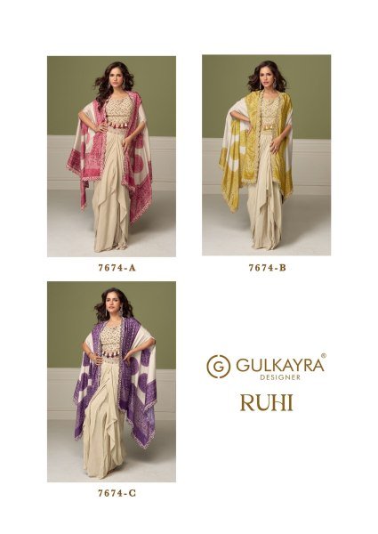 Gulkayra Yellow Designer Ruhi Real Chinon Embroidered 3 Piece Suit Set at Manufacturer Rate Designer Plazzo Salwar Suits Wholesale
