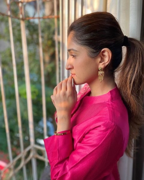 Gulnaar Pink Cotton Silk Kurta Pant Set with Organza Dupatta Ready To Wear Collection