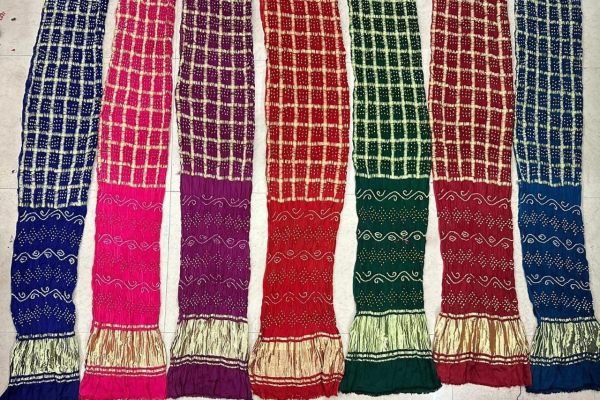 Handcrafted Gaji Silk Bandhani Saree with Ek Dani Work Pure Bandhej Wedding Collection Bandhej Sarees Wholesale