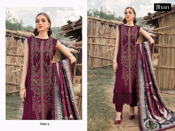 Handcrafted Kashmiri Embroidered Rayon Cotton Top   Breathable Cotton Dupatta Set Pakistani Suits Wholesale