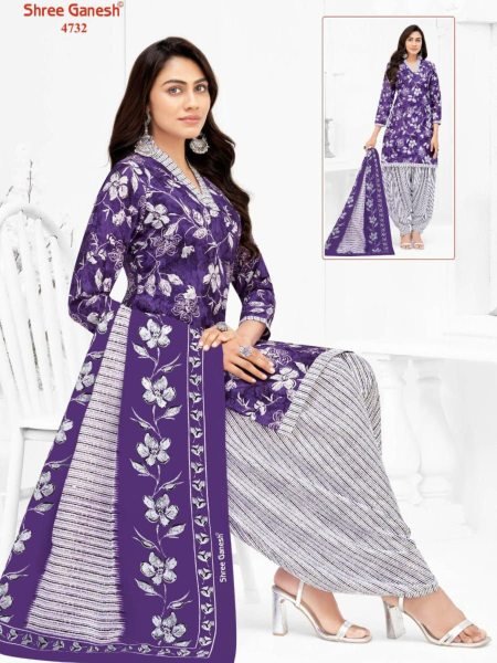 Hansika Printed Cotton Suit Set Unstitched Combo for Resellers Dress Material 