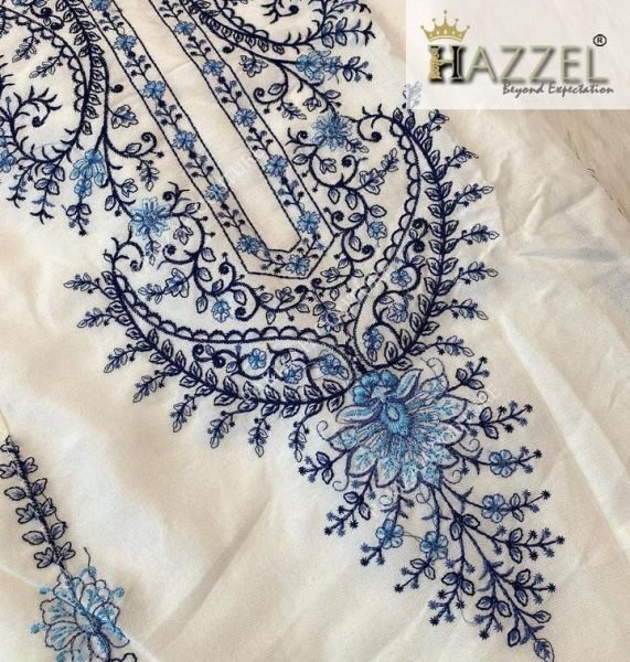 Hazel Pakistani Designer Suit with Embroidery & Digital Print Dupatta Pakistani Suits Wholesale