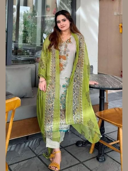 Hazzel Designer Pakistani Suits Printed Cotton Embroidered Collection Salwar Kameez