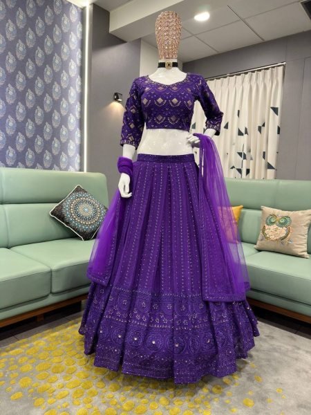 Heavy Boutique Collection 2025   Buy Trending Purple Designer Lehenga Choli Online At Wholesale Rate Designer Lehenga Choli
