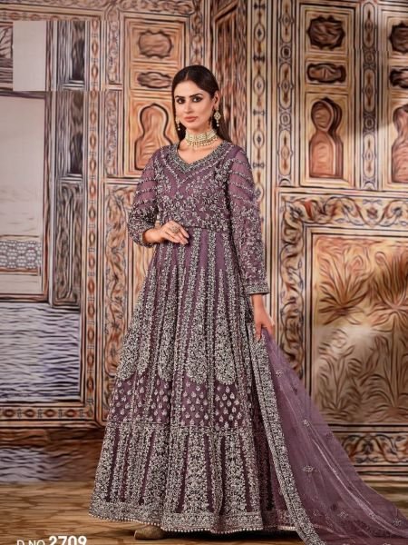 Heavy Butterfly Net Anarkali Collection 