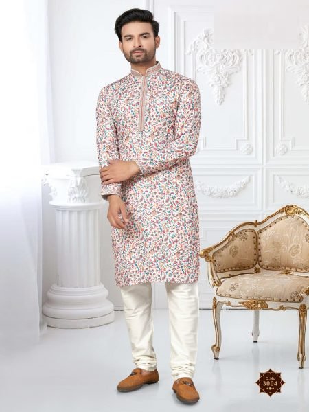 Heavy Cotton Digital Print with Sequance Work Wedding  Kurta Pajama For mens  Kurta Pajama Wholesale