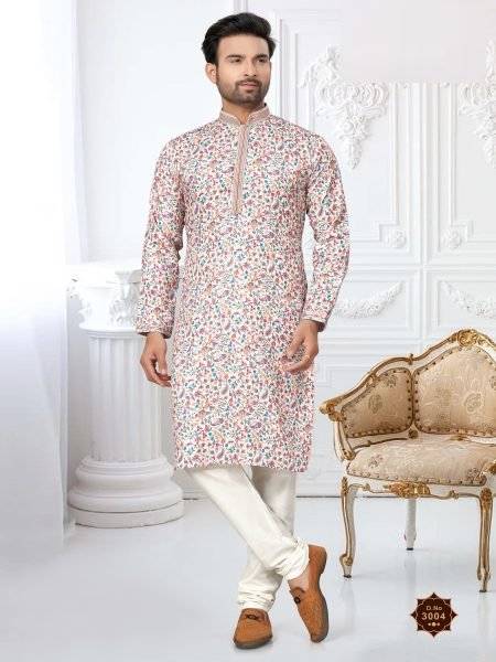 Heavy Cotton Digital Print with Sequance Work Wedding  Kurta Pajama For mens  Kurta Pajama Wholesale