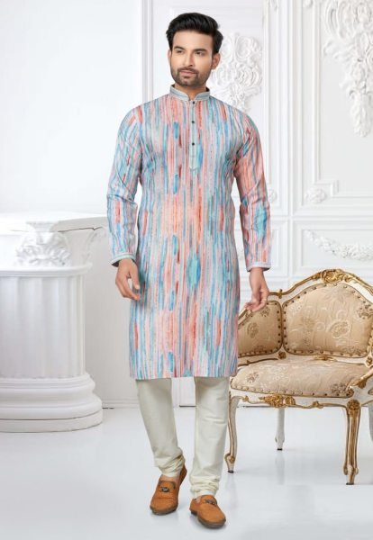 Heavy Cotton Digital Print with Sequance Work Wedding  Kurta Pajama For mens  Kurta Pajama Wholesale