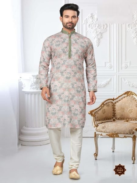 Heavy Cotton Digital Print with Sequance Work Wedding  Kurta Pajama For mens  Kurta Pajama Wholesale