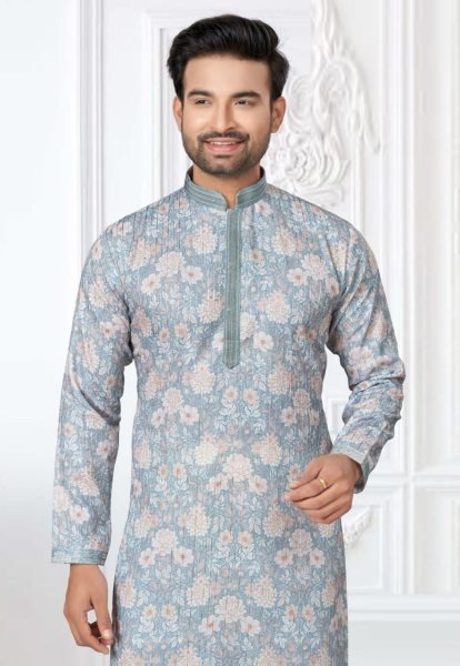 Heavy Cotton Digital Print with Sequance Work Wedding  Kurta Pajama For mens  Kurta Pajama Wholesale