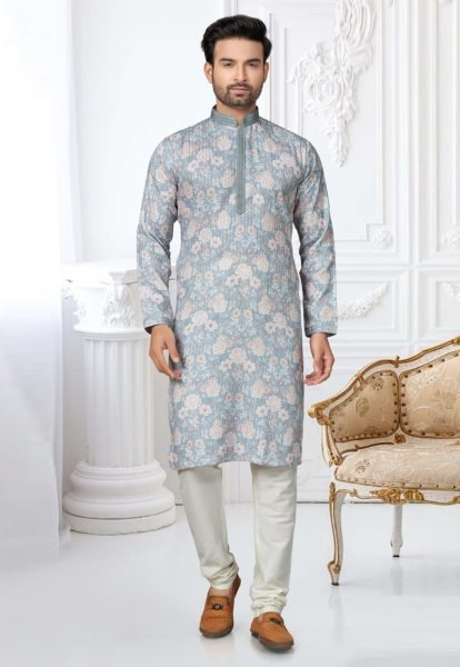 Heavy Cotton Digital Print with Sequance Work Wedding  Kurta Pajama For mens  Kurta Pajama Wholesale
