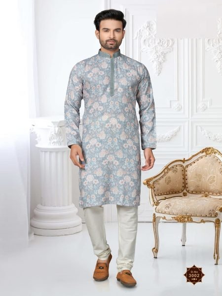Heavy Cotton Digital Print with Sequance Work Wedding  Kurta Pajama For mens  Kurta Pajama Wholesale