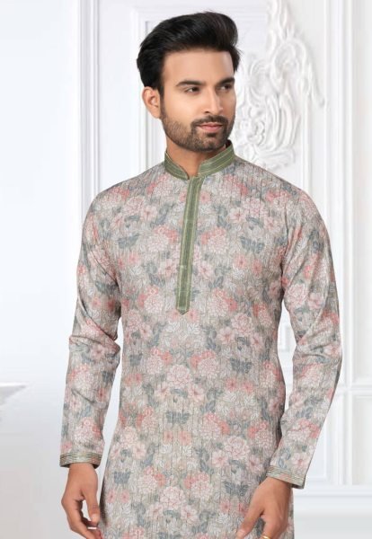 Heavy Cotton Digital Print with Sequance Work Wedding  Kurta Pajama For mens  Kurta Pajama Wholesale