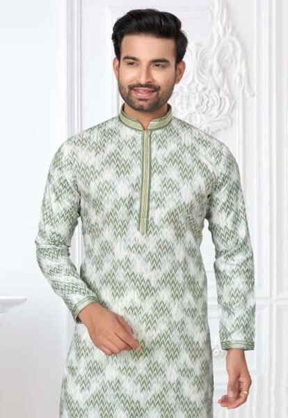Heavy Cotton Digital Print with Sequance Work Wedding  Kurta Pajama For mens  Kurta Pajama Wholesale