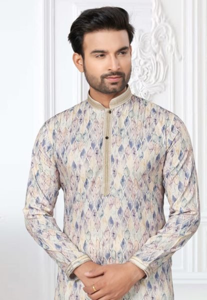 Heavy Cotton Digital Print with Sequance Work Wedding  Kurta Pajama For mens  Kurta Pajama Wholesale