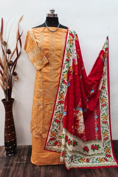 Heavy Cotton With Embroidery Work Pakisatani suit Collection  Pakistani Suits Wholesale