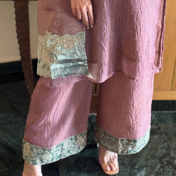 Heavy Crunchy Silk Straight Cut Suit with Palazzo and Embroidery Dupatta For Reseller Ethnic Party Wear  Ready To Wear Collection