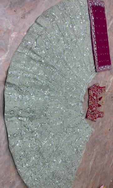 Heavy Embroidered Georgette Lehenga Choli With Butterfly Net Dupatta For Bridal Wear Designer Lehenga Choli