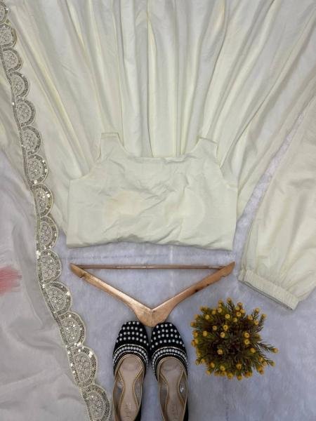 Heavy Embroidered White Anarkali Gown with 7 Meter Flair For Party Wear Anarkali Kurtis 