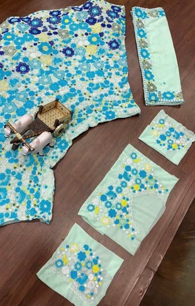 Heavy Embroidered Work Fox Georgette Lehenga Choli Designer Lehenga Choli