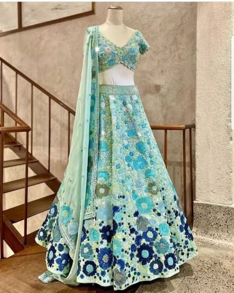 Heavy Embroidered Work Fox Georgette Lehenga Choli Designer Lehenga Choli