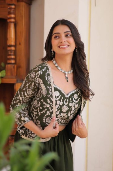   Heavy embroidery Top Palazzo set For Women  Ready To Wear Collection