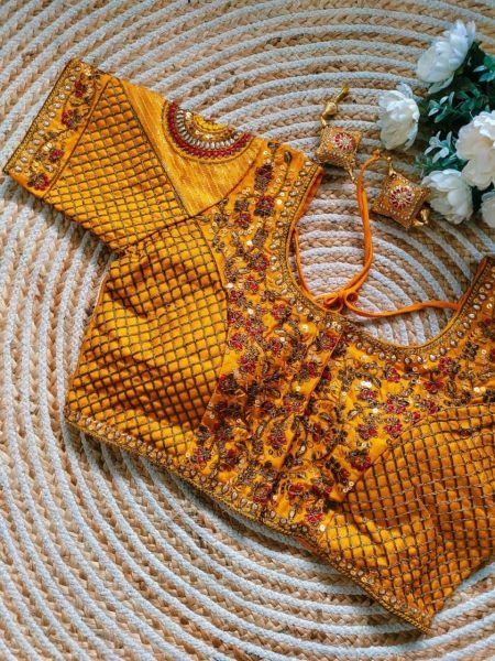 Heavy Embroidery Work Bridal Design Blouse  Blouse Collection