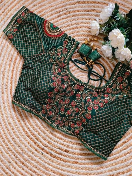 Heavy Embroidery Work Bridal Design Blouse  Blouse Collection