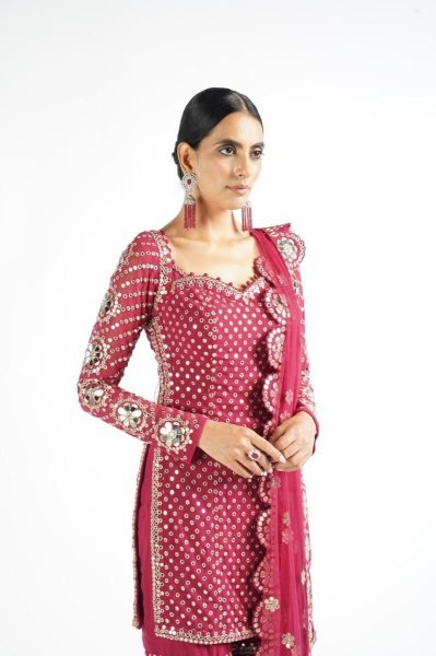 Heavy Faux Georgette Sharara Set  Ready To Wear Collection