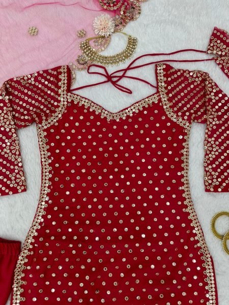 Heavy Faux Georgette Sharara Set  Ready To Wear Collection