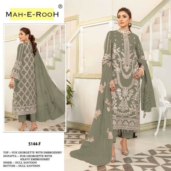 Heavy Fox Georgette Thread Embroidery Pakistani Festival Special Salwar Suit With Hand Work Pakistani Suits Wholesale