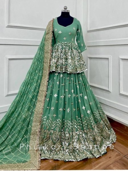  Heavy Fox Georgette Top Lehenga With Dupatta  