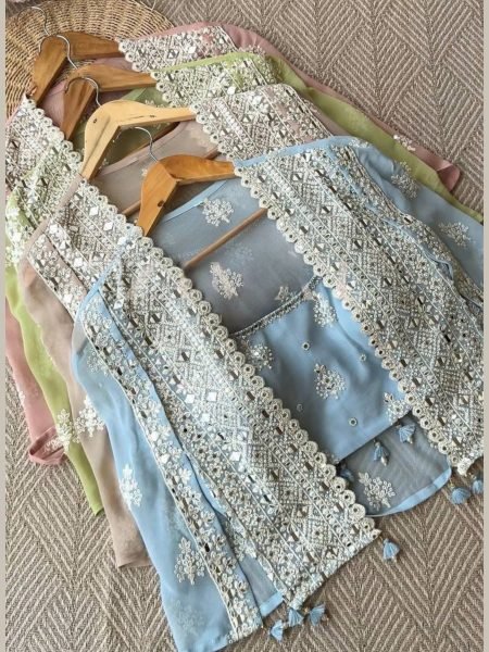 Heavy Mirror Work Indo Western Shrug Set For Rakhi 