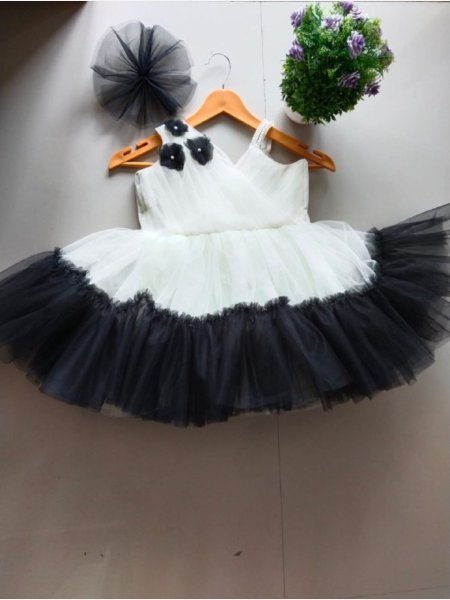 Heavy Net Full Flair Kids Frock  Girls Wear