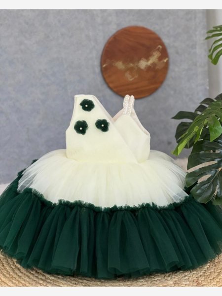 Heavy Net Full Flair Kids Frock  Girls Wear