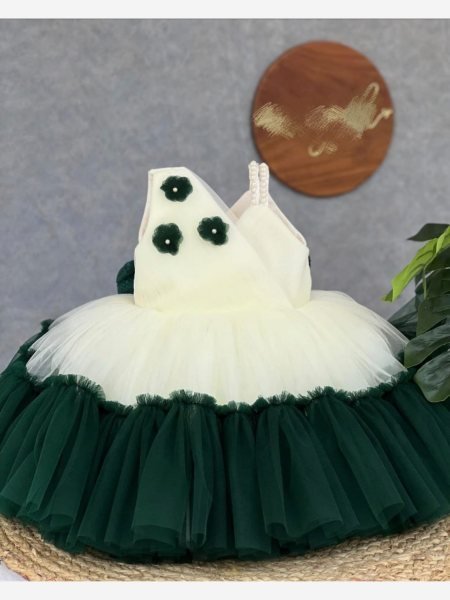 Heavy Net Full Flair Kids Frock  Girls Wear