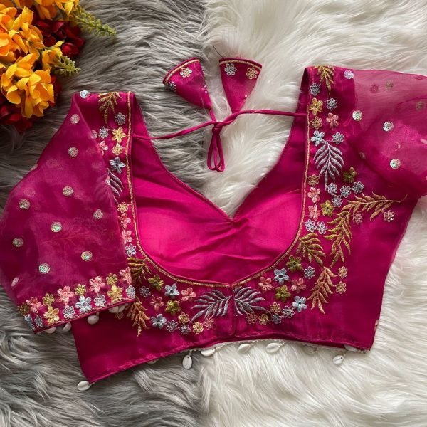 Heavy Orenga Silk Bridal Blouse with Handmade Hook & Lace Work Plus Size Available at Manufacturer Rate Blouse Collection