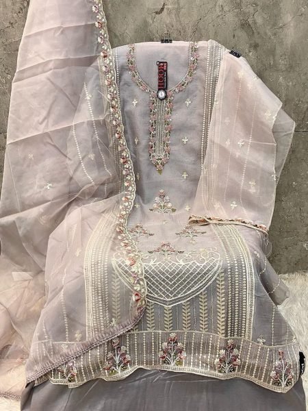 Heavy Organza With Khatli Work Designer Pakistani Salwar Suit Available In Low Price Pakistani Suits Wholesale