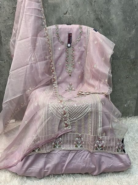 Heavy Organza With Khatli Work Designer Pakistani Salwar Suit Available In Low Price Pakistani Suits Wholesale