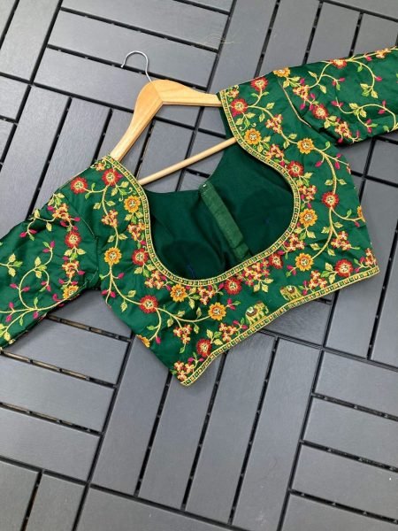 Designer Phantom Silk Blouse With Embroidery Work Blouse Collection