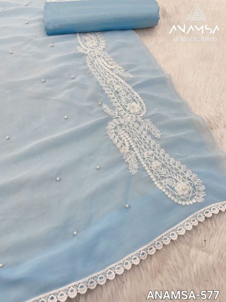 Heavy Pure Fox Georgette With Heavy Embroidered Suits  Churidar Salwar Suits Wholesale