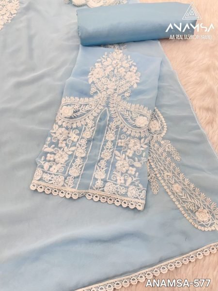 Heavy Pure Fox Georgette With Heavy Embroidered Suits  Churidar Salwar Suits Wholesale