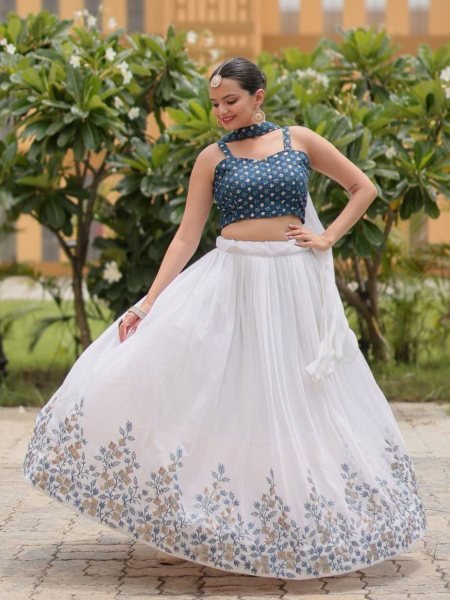 Heavy Pure Georgette Lehenga Choli Collection With Sequence  