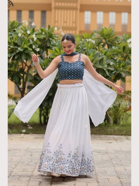 Heavy Pure Georgette Lehenga Choli Collection With Sequence  Designer Lehenga Choli