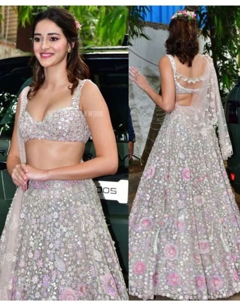 HEAVY SOFT NET  WITH EMBROIDERED SEQUNCE WORK LEHENGA CHOLI Bollywood Lehenga Choli