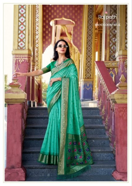 Heavy Tusser Handloom Silk Festive Wear Patola Saree With Zari Weaving Work Designer Wedding Sarees Wholesale