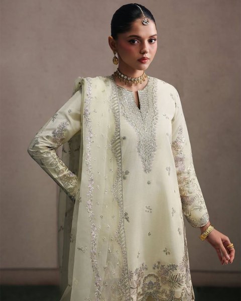 High Demand Cream Designer Sharara Set for Special Occasion Ready To Wear Collection
